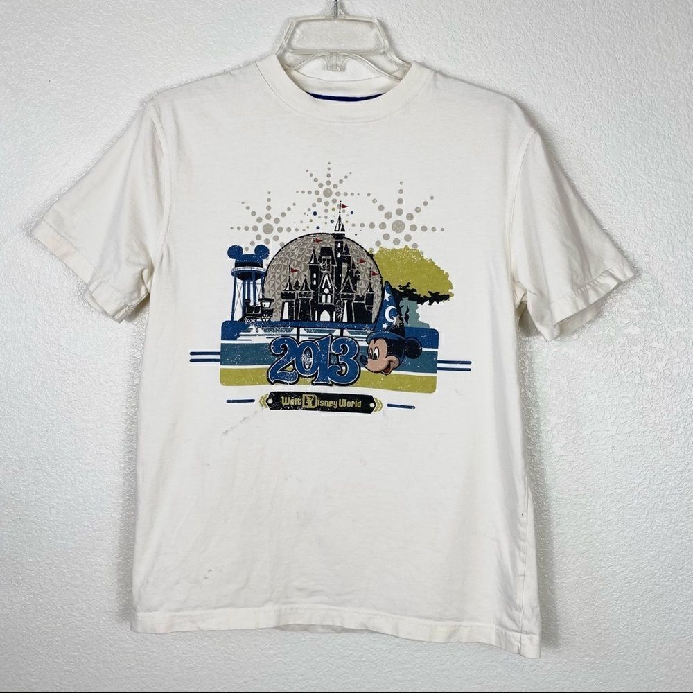 2013 Walt Disney World Disneyland Mickey Mouse White Tshirt